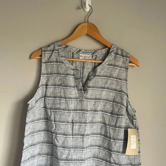 NEW Habitat - Linen Black Striped Dress - Picture 4 of 13